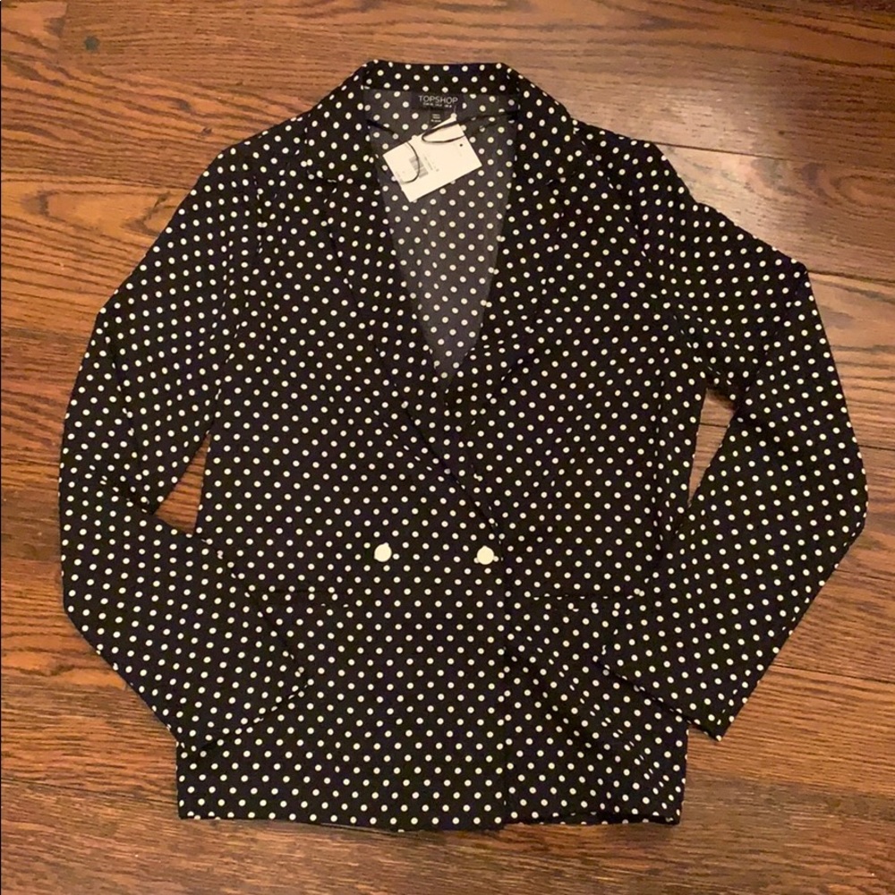 Polka dot blazer